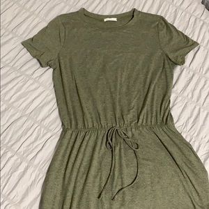 Heathered Olive Tshirt Dress
